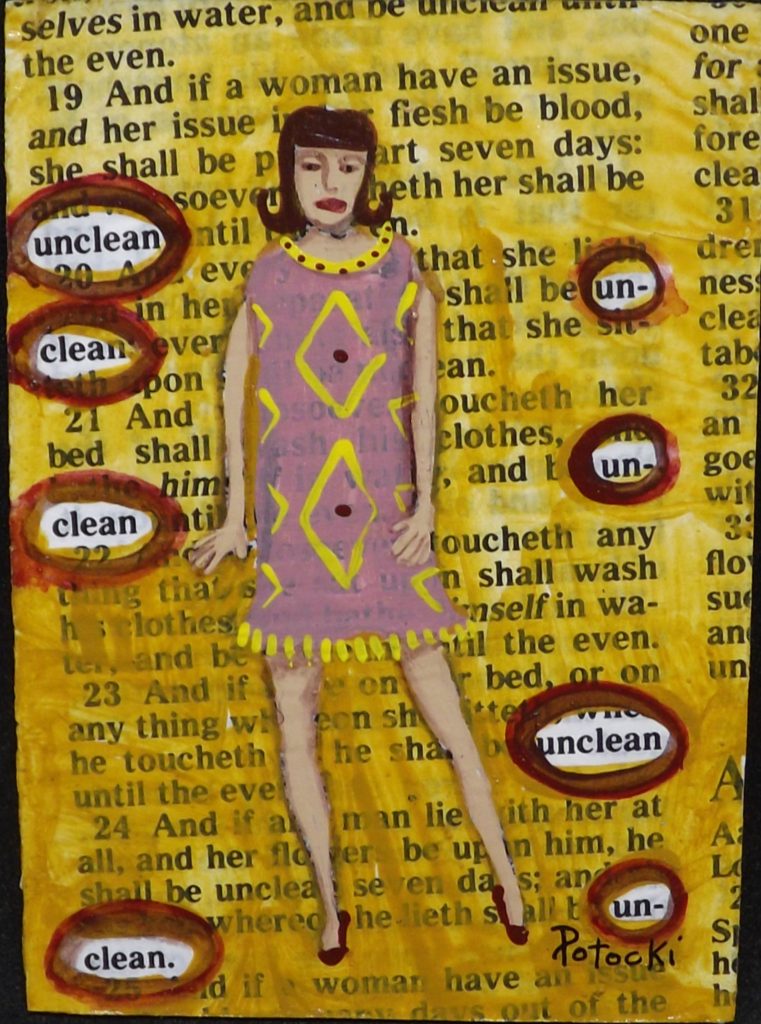 An Unclean Woman acrylic painting on bible page ACEO art – You're here ...